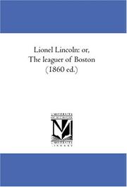 Cover of: Lionel Lincoln by James Fenimore Cooper, James Fenimore Cooper