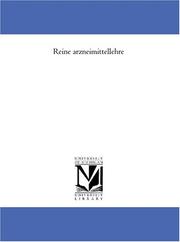Cover of: Reine arzneimittellehre by Samuel Hahnemann