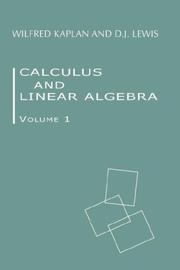Cover of: Calculus and linear algebra v.1