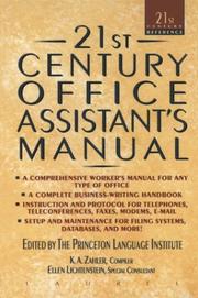 Cover of: 21st Century Office Assistants Manual