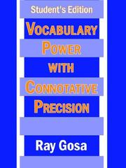 Cover of: Vocabulary Power with Connotative Precision by Ray Gosa