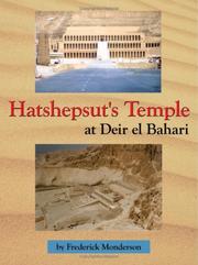 Cover of: Hatshepsut's Temple at Deir el Bahari by Frederick Monderson