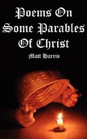 Cover of: Poems On Some Parables Of Christ