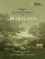Cover of: Voices from Colonial America: Maryland 1634-1776 (NG Voices from ColonialAmerica)