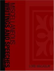 Cover of: The Miscellaneous Writings and Speeches, Volume II (Large Print Edition)
