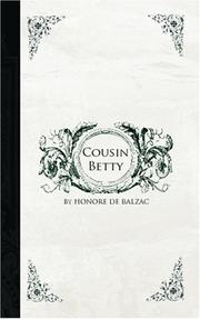 Cover of: Cousin Betty by Honoré de Balzac, Honoré de Balzac