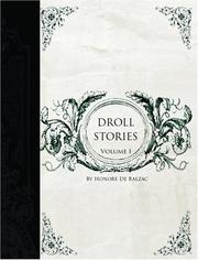 Cover of: Droll Stories   (Large Print Edition) by Honoré de Balzac