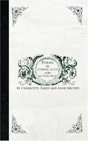 Cover of: Poems by Currer, Ellis, and Acton Bell by Charlotte Brontë