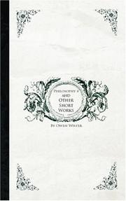 Cover of: Philosophy 4 and Other Short works by Owen Wister, Owen Wister