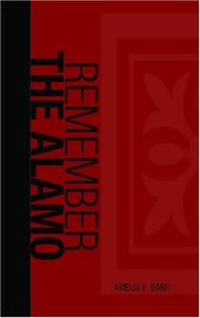 Cover of: Remember the Alamo | Amelia Edith Huddleston Barr