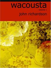 Cover of: Wacousta by John Richardson undifferentiated