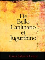 Cover of: De Bello Catilinario Et Jugurthino (Large Print Edition) by Sallust