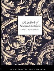 Cover of: Handbook of Universal Literature (Large Print Edition) by Anne C. Lynch Botta