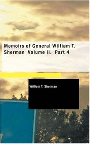 Cover of Memoirs of General William T. Sherman, Volume II., Part 4