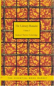 Cover of: The Literary Remains, Volume 2