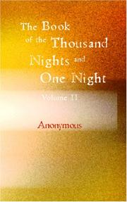 Cover of: The Book of the Thousand Nights and One Night, Volume II