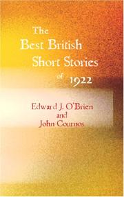 Cover of: The Best British Short Stories of 1922