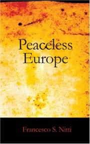 Cover of: Peaceless Europe