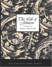 Cover of: The Life of Johnson, Volume IV (Large Print Edition)