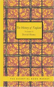 Cover of: The History of England Volume I by David Hume