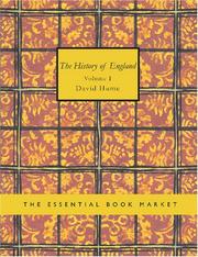 Cover of: The History of England Volume I (Large Print Edition) by David Hume