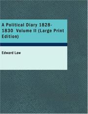 Cover of: A Political Diary 1828-1830, Volume II (Large Print Edition)