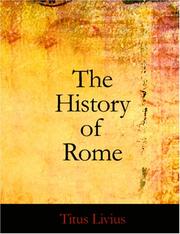 Cover of: The History of Rome (Large Print Edition) by Titus Livius