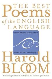Cover of: The Best Poems of the English Language by Harold Bloom