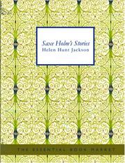 Cover of: Saxe Holm/s Stories (Large Print Edition) | Helen Hunt Jackson