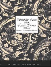 Cover of: Primitive Love and Love-Stories, Volume II (Large Print Edition)