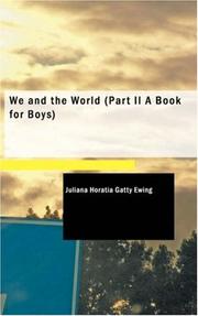 Cover of: We and the World: Part II A Book for Boys