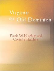 Cover of: Virginia: the Old Dominion (Large Print Edition)