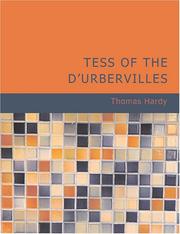 Cover of: Tess of the d\'Urbervilles (Large Print Edition) by Thomas Hardy