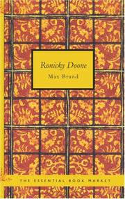Cover of: Ronicky Doone by Frederick Faust