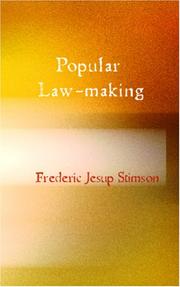 Cover of: Popular Law-making | Frederic Jesup Stimson
