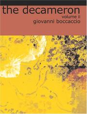 Cover of: The Decameron, Volume II (Large Print Edition) by Giovanni Boccaccio
