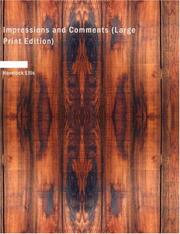 Cover of: Impressions and Comments (Large Print Edition): Impressions and Comments (Large Print Edition) by Havelock Ellis