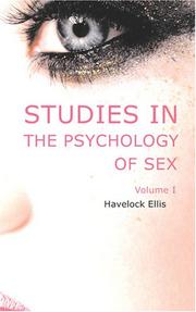 Cover of: Studies in the Psychology of Sex, Volume 1 by Havelock Ellis