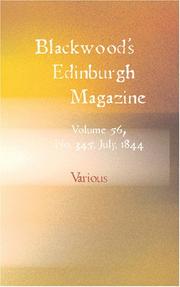 Cover of: Blackwood\'s Edinburgh Magazine by Various, Various