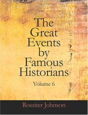 Cover of: The Great Events by Famous Historians, Volume VI (Large Print Edition)