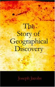 Cover of: The Story of Geographical Discovery by Joseph Jacobs