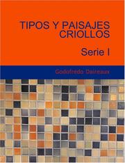Cover of: Tipos y Paisajes Criollos Serie I (Large Print Edition)