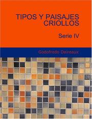 Cover of: Tipos y Paisajes Criollos Serie IV (Large Print Edition)