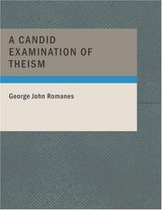 Cover of: A Candid Examination of Theism (Large Print Edition) by George John Romanes
