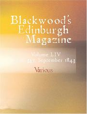 Cover of: Blackwood\'s Edinburgh Magazine (Large Print Edition) by Various, Various