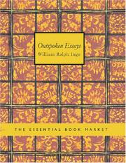 Outspoken essays by Inge, William Ralph