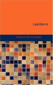 Cover of: Lapidario by Alfonso X King of Castile and León