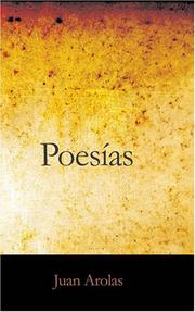 Cover of: Poesías by Juan Arolas