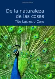 Cover of: De la Naturaleza de la Cosas by Titus Lucretius Carus
