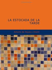 Cover of: La estocada de la tarde by Antonio de Hoyos y Vinent
